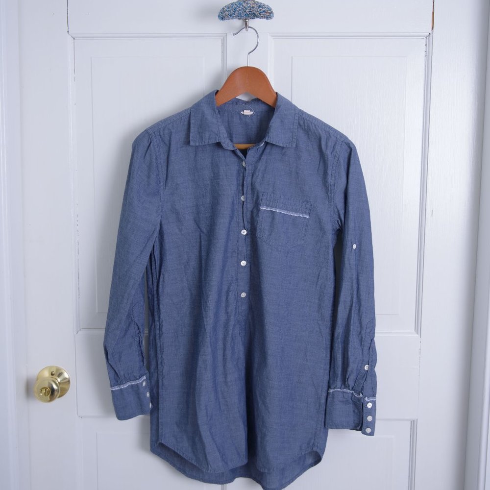 J.Crew Chambray Blue Denim Tunic Size Small